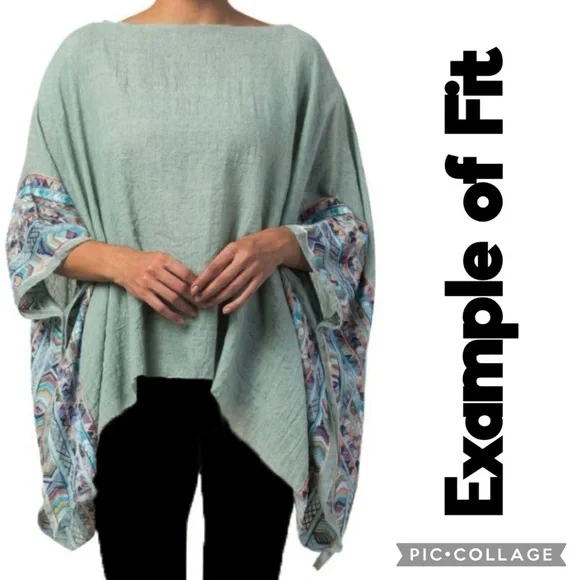 Raj Women's Tan Embroidered Poncho One Size - Picture 3 of 12